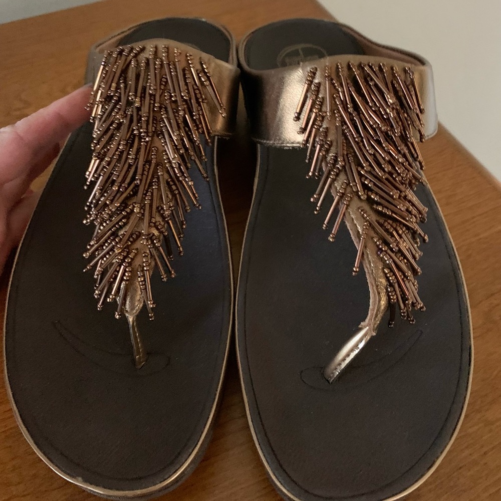 New Fitflops Dressy Copper Color Sandals size 11